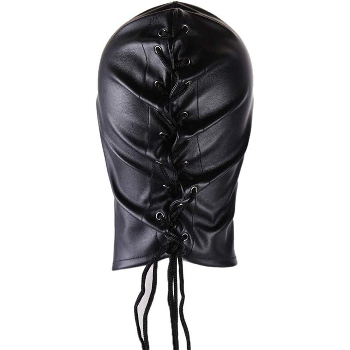 Schwarze Kopfmaske ohne Öffnungen