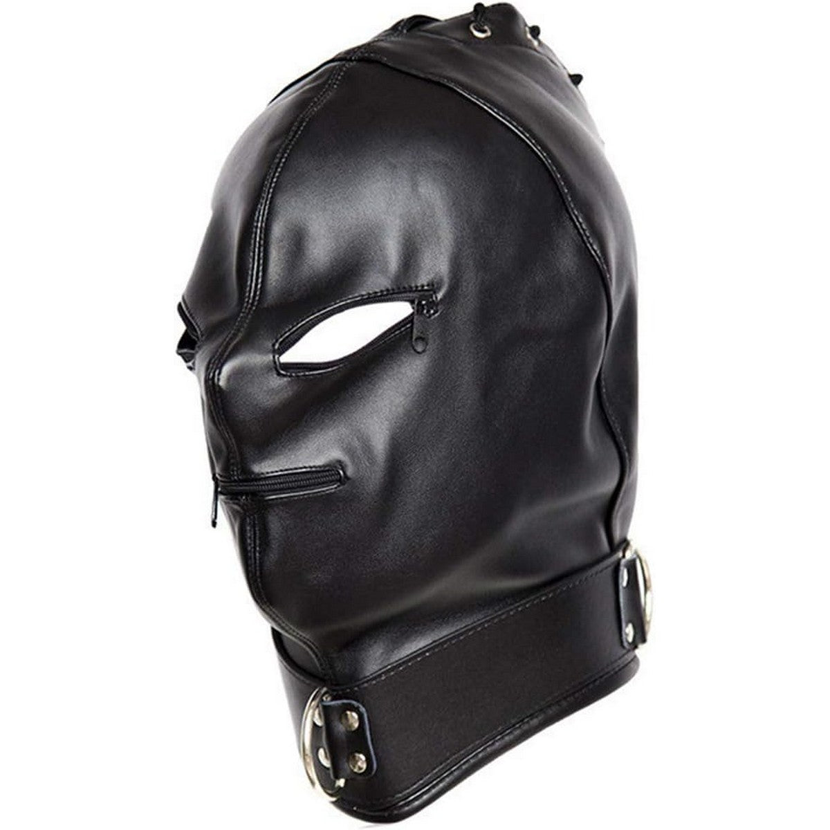 Schwarze Bondage Kopfmaske
