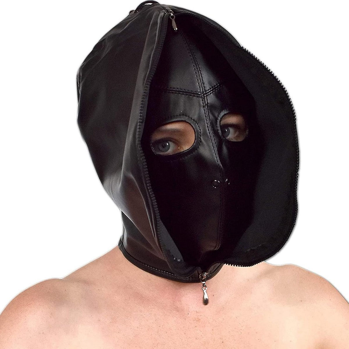Schwarze BDSM Doppelmaske