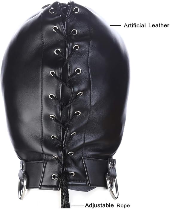 Schwarze Maske mit Schnürung