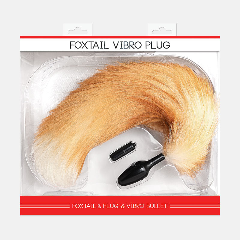 Foxtail Vibro Plug Schwarz/Hellbraun Gr. S