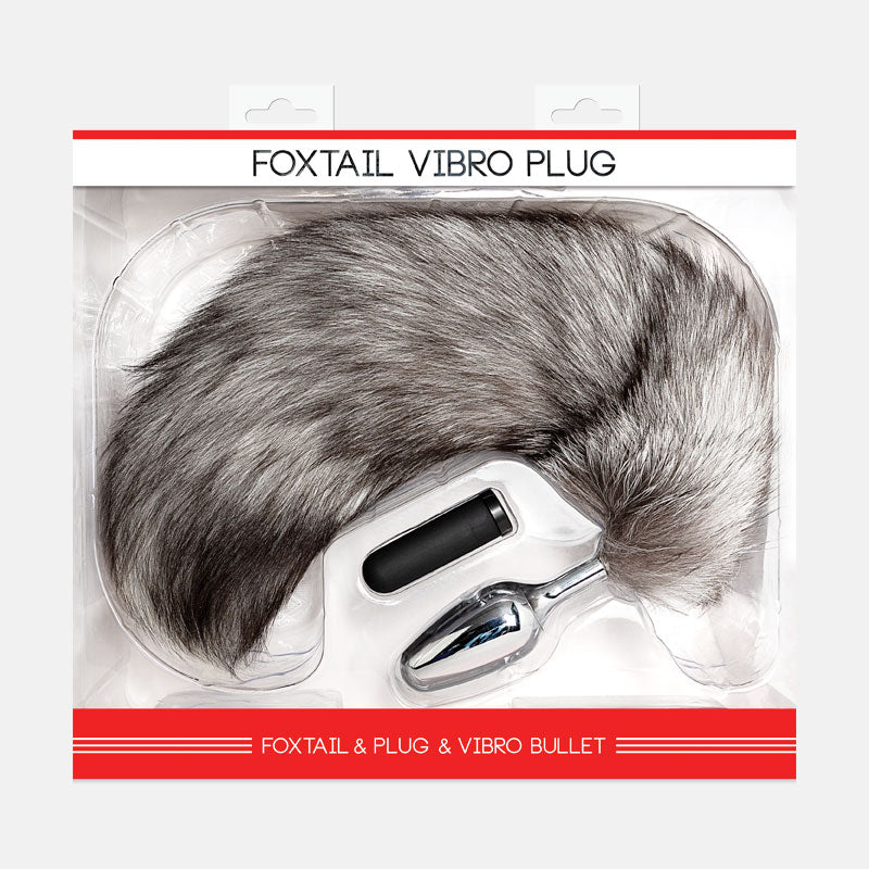 Foxtail Vibro Plug Chrom/Schwarz & Weiss Gr. L