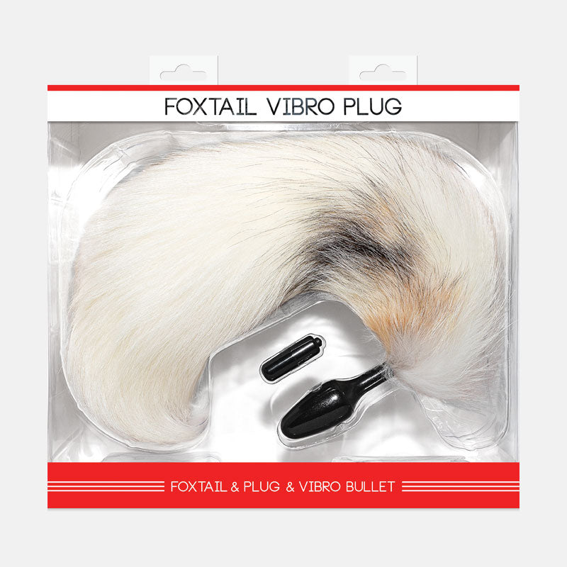 Foxtail Vibro Plug Schwarz/Weiss Gr. S