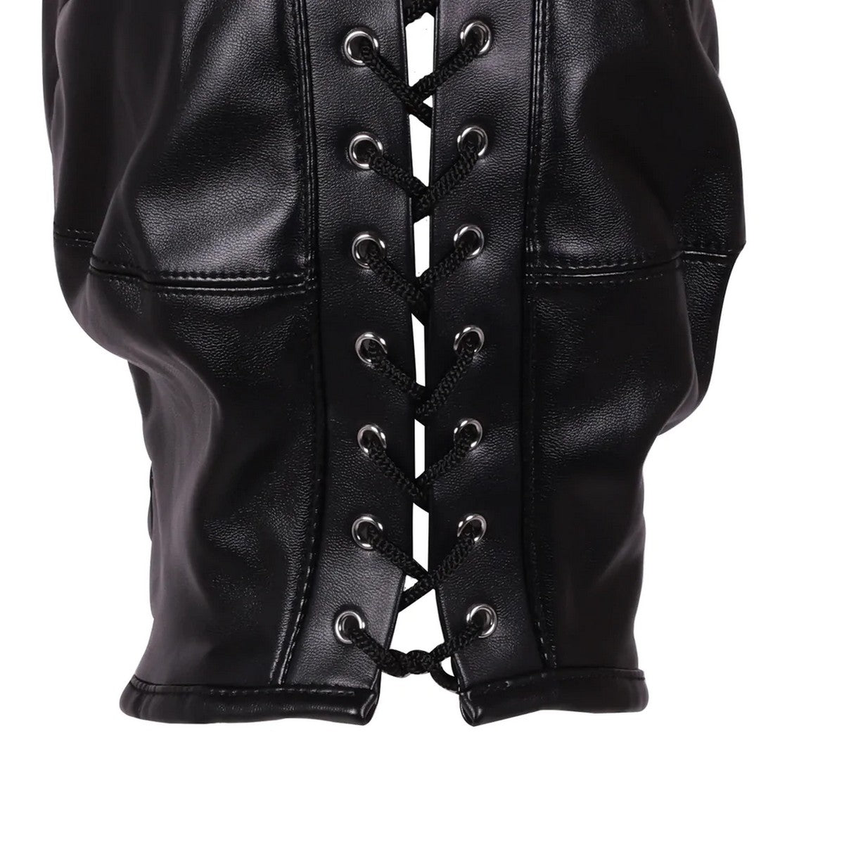 Maske mit blondem Pferdeschwanz