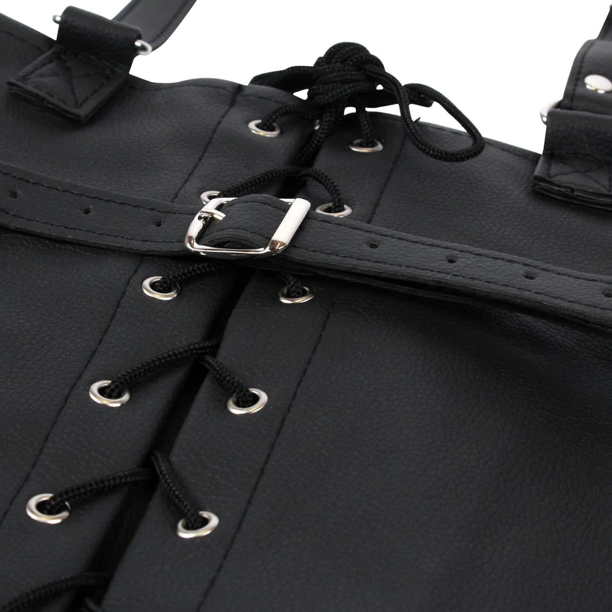 Schnürbare Armfesseln mit langen Ärmeln