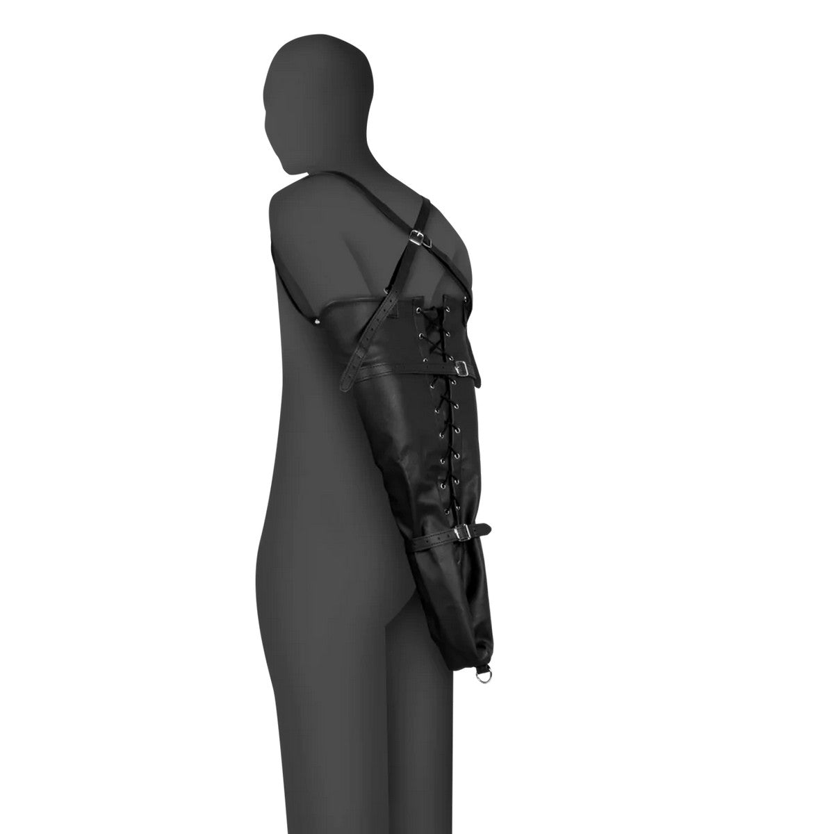 Schnürbare Armfesseln mit langen Ärmeln