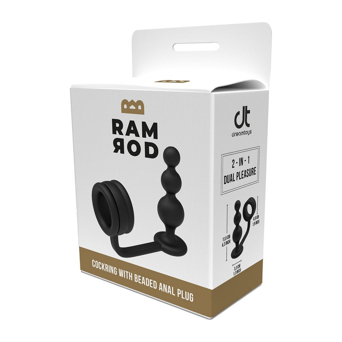 RAMROD Cock Ring With Beaded Anal Plug