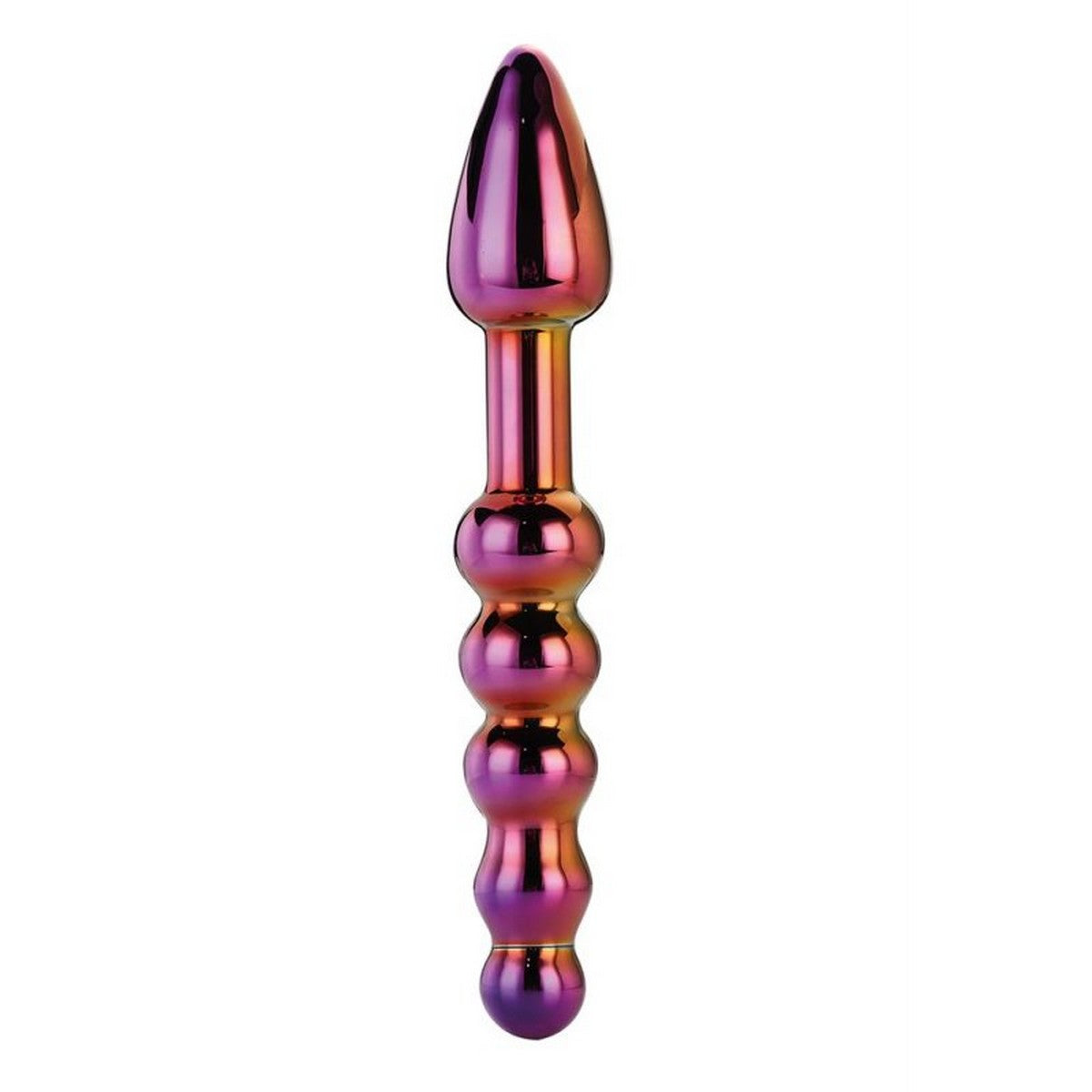 Glamour Glass Ridged Anal Dildo