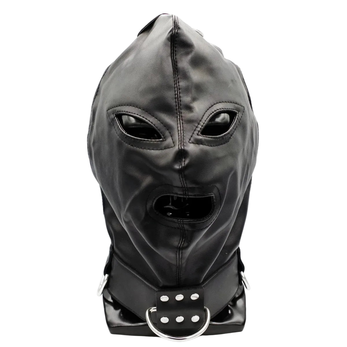 Ledermaske mit offenen Augen Mund